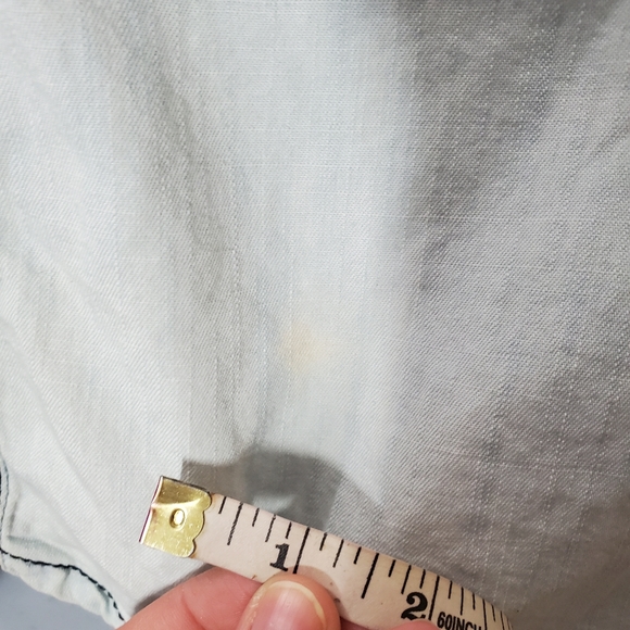 Life In Progress Ombre Jeans Button Down Shirt - Picture 5 of 6